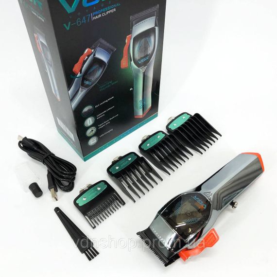 Машинка для стрижки аккумуляторная с насадками VGR, Профессиональная электрическая машинка для стрижки RM-81 | Зображення 8