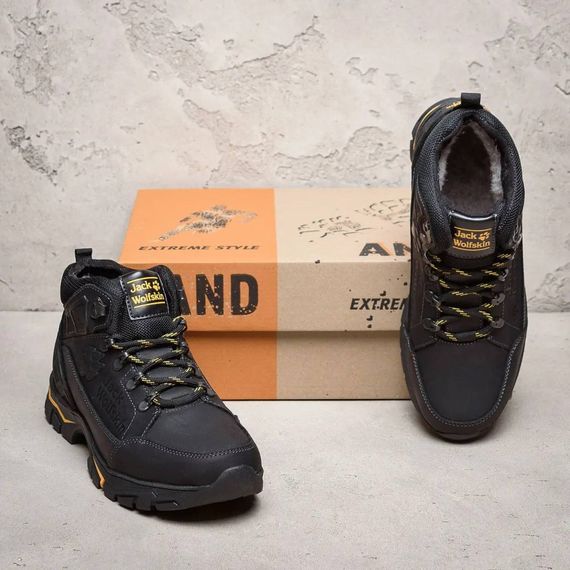 зимові шкіряні ботинки Jack Wolfskin чорні | Зображення 1