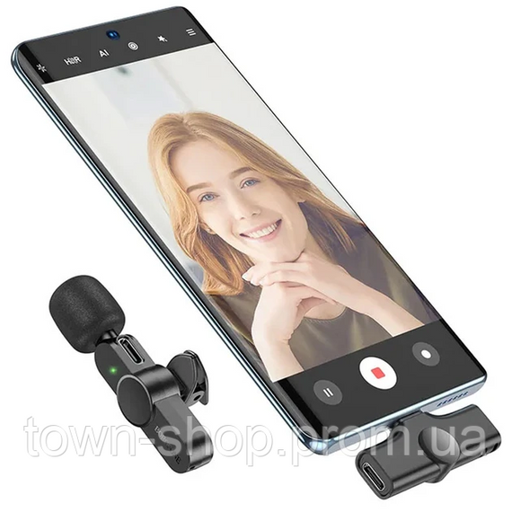 Микрофон беспроводной цифровой Type-C Borofone Trophy Lavalier BFK12 6347 | Зображення 6
