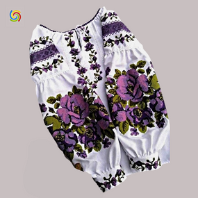 Рубашка Украинская вышиванка  31808 цвет белый размер M/L