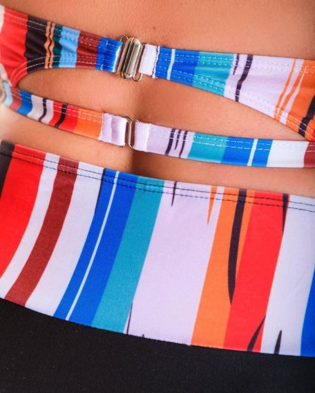 Роздільний яскравий купальник Plus Size знімними чашками та високими плавками | Зображення 8