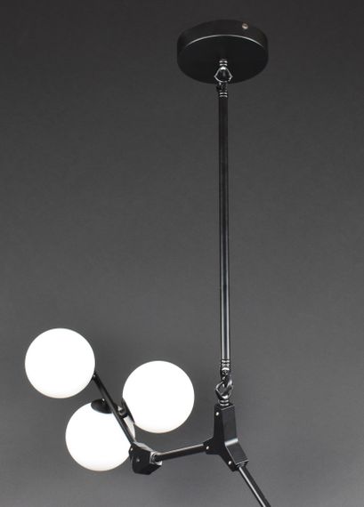 Люстра стельова на 12 лампочок 27911 Чорний 85-140х75х75 см. | Зображення 5