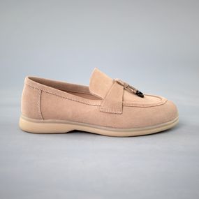 Лофери жіночі замшеві 589003 Бежеві 36 38 39 40 41