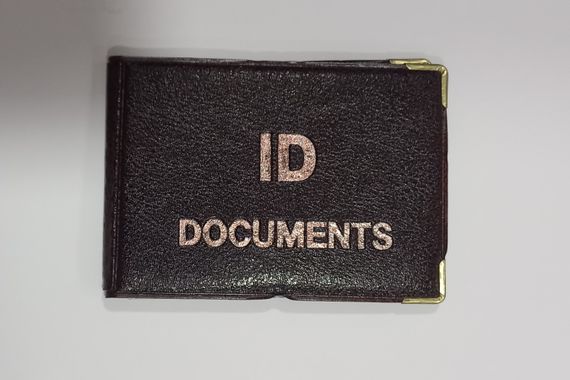 Обложка кожзам на документ ID с вкладышем 129-Па Коричневый