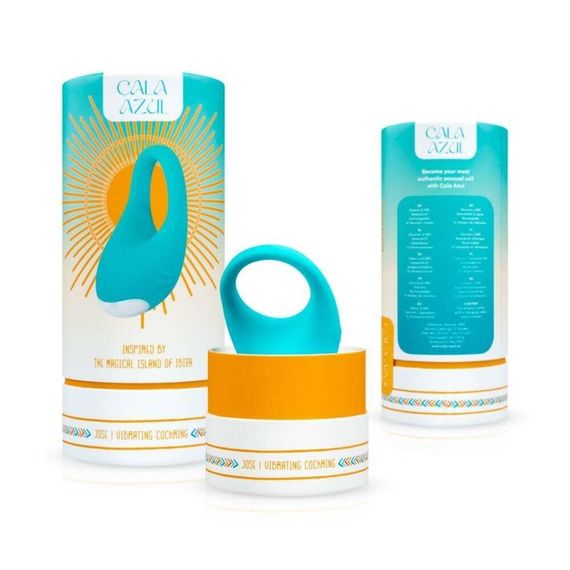 Ерекційне кільце Cala Azul Jose Vibrating Cockring з вібрацією, USB, водонепроникне IPX7, стимуляція | Зображення 9
