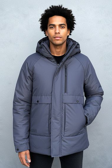 Чоловічий Пуховик Sun`s House  розмір: 2XL Темно-сірий (арт. RC-RW-6-dark-grey)