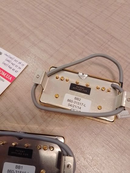 Вінтажні хамбакери датчики BB1/BB2 для електрогітари золотисті | Зображення 5