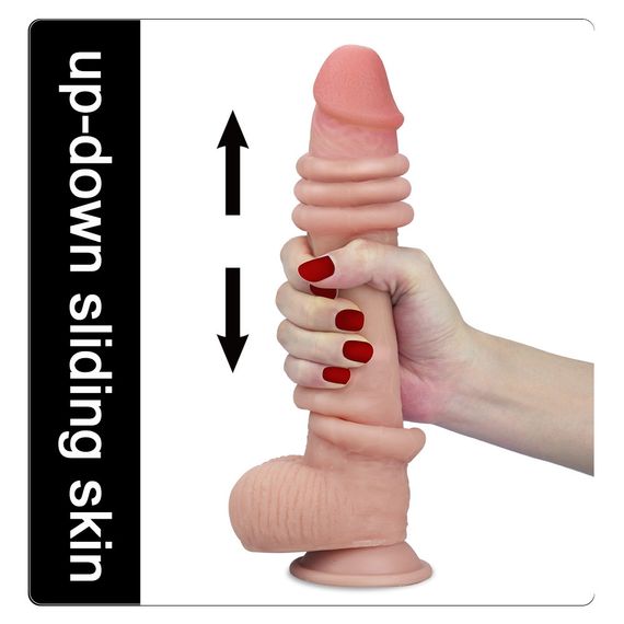 Фалоімітатор - Sliding-Skin Dual Layer Dong 9" Flesh Sex Aura | Зображення 1