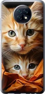 Чехол на Xiaomi Redmi Note 9T Котики 2 из силикона FCh_008242