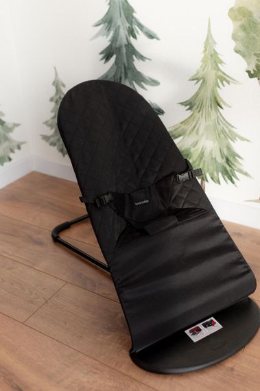 Дитячий шезлонг (крісло-гойдалка)  для новонароджених дуга з іграшками в подарунок Чорний | Зображення 5