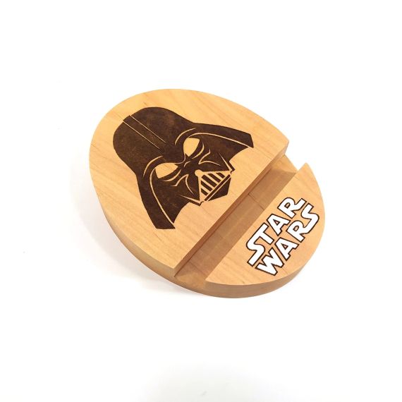 Підставка тримач під смартфон планшет star Wars 9х12х2 см Майстерня містера Томаса Дерево Лак | Зображення 4