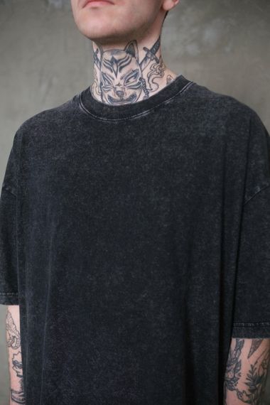 Виварена оверсайз футболка Without Washed Black | Зображення 3