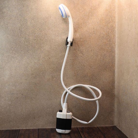 Туристичний душ із насосом на акумуляторі 2200мАг, Gotel Q16H / Портативний похідний душ з помпою / Акумуляторний душ для кемпінгу | Зображення 5