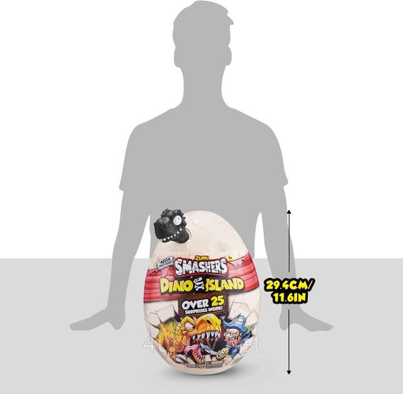 Іграшка Zuru Smashers Dino Island Mega Egg Spinosaurus Мега Яйце-сюрприз Спінозавр, 25 сюрпризів | Зображення 3