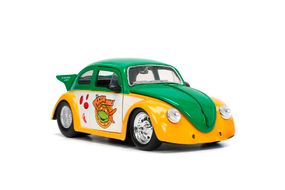 Машина металева Volkswagen Beetle Ніндзя з фігуркою Michelangelo