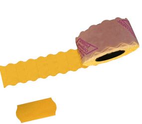 Етикет-стрічка Printex фігурна помаранчева 26x12 мм