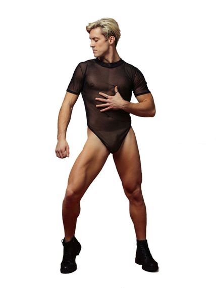 Мужское сетчатое боди D&A, L, короткий рукав