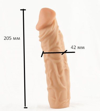 Насадка на страпон телесная EGZO,  (система Vac-U-Lock) Sex Aura | Зображення 1