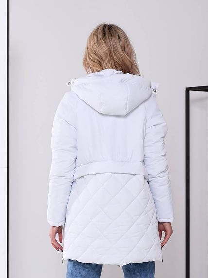 Жіноча зимова куртка з капюшоном, арт. 509, білий | Зображення 6