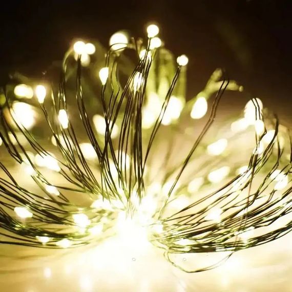 Світлодіодна гірлянда Роса XPRO 10 м, 100 LED, теплий білий колір, водонепроникна, 8 режимів світіння (234574673_422) | Зображення 5