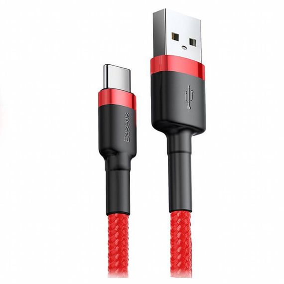 Дата кабель USB 2.0 AM to Type-C 1.0m Cafule 3A red+red Baseus (CATKLF-B09) | Зображення 1