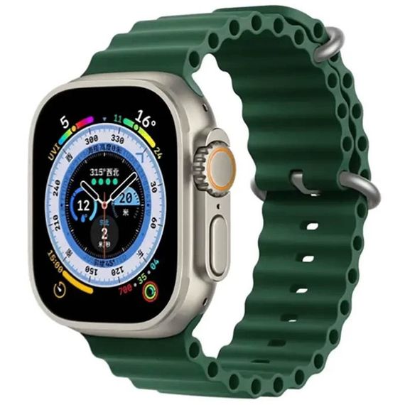 Ремешок Ocean Band для Apple watch 42mm/44mm/45mm/49mm Зелений/Forest green