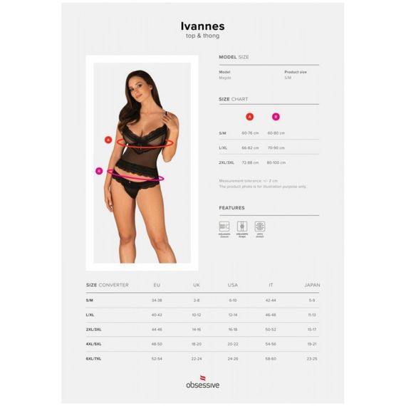 Комплект Obsessive Ivannes L/XL Sex Aura | Зображення 6