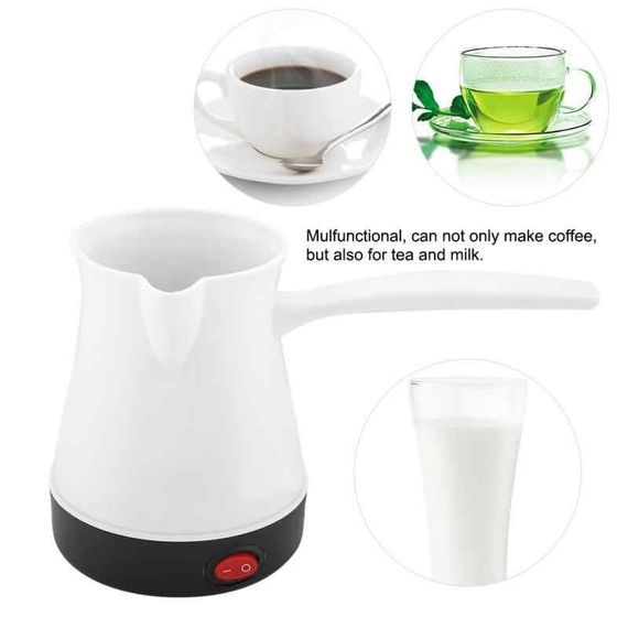 Турка-кавоварка для заварювання меленої кави Електрична кавоварка Marado 500мл Біла   знижка | Зображення 6