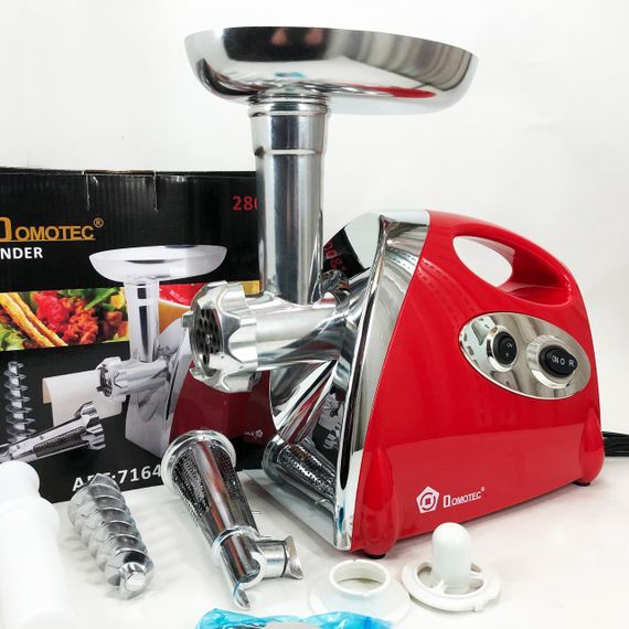 М'ясорубка металева Domotec MS-2019 2400 Вт, Побутова кухонна м'ясорубка електрична OR-43 | Зображення 1