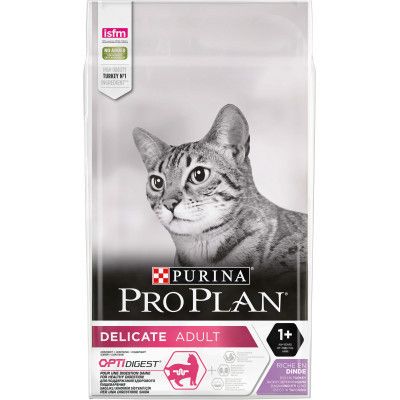 Сухой корм для кошек Purina Pro Plan Delicate Turkey со вкусом индейки 10 кг (7613033566509) | Зображення 1