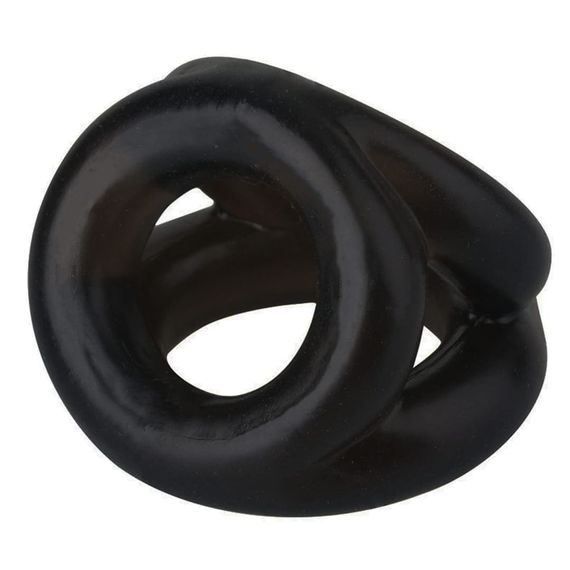 Потрійне ерекційне кільце Babydoll Універсальний.. Чорний 2316