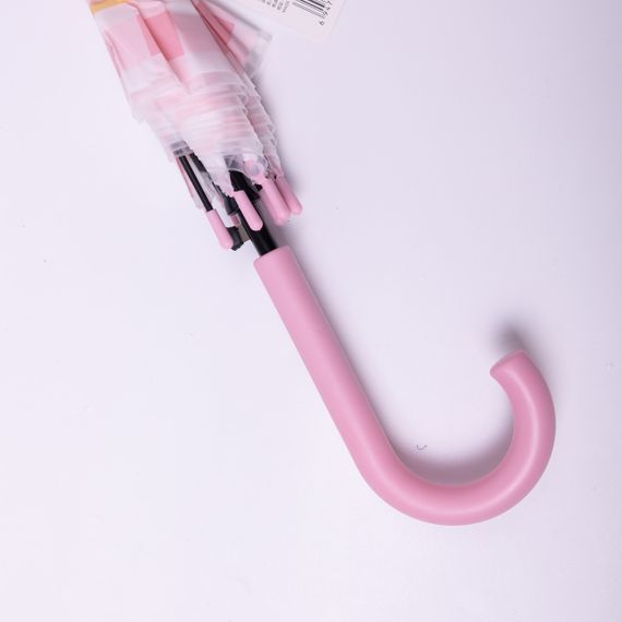 Класична дитяча парасолька-тростина напівавтомат з поліестеру міцна надійна 8 спиць діаметр 94 см Рожевий HP-23-11P | Зображення 6