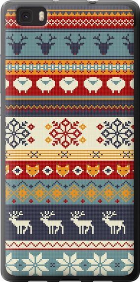 Чехол на Huawei Ascend P8 Lite Рождественский орнамент "3303u-126-17620"