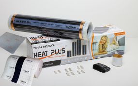 Комплект Теплого пола Heat Plus PREMIUM 9м2 + Теплоизолирующая подложка с заземлением 9м2 (E-pex, 4мм) +