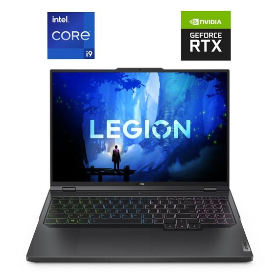 Игровой ноутбук Б-класс Lenovo Legion Pro 7 16IRX8H / 16" (2560x1600) IPS / Intel Core i9-13900HX (24 (32) ядра по 3.9 - 5.4 GHz) / 16 GB DDR5 / 1000 GB SSD M.2 / nVidia GeForce RTX 4080, 12 GB GDDR6, 192-bit / WebCam / Win 11 Pro б/у