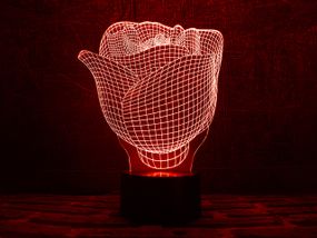 Сменная пластина для 3D светильников  "Роза" 3DTOYSLAMP