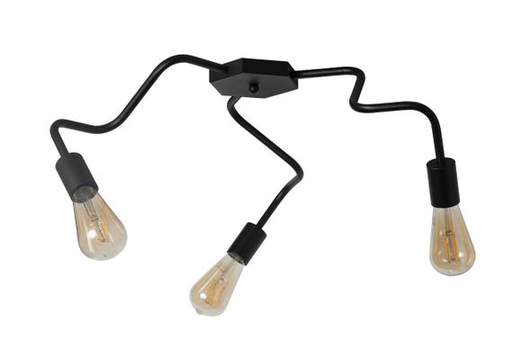 Люстра лофт MSK Electric Laminari стельова на три лампи NL 17503-3 BK | Зображення 3