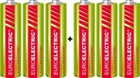 Батарейки лужні Euroelectric AAA 6 шт.
