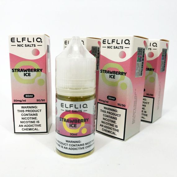 Рідина ELFLIQ 30мл 5%. Полуниця (Strawberry Ice) | Зображення 1