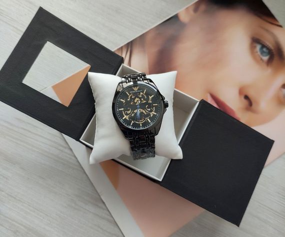 Чоловічий наручний годинник Emporio Armani механіка black | Зображення 1