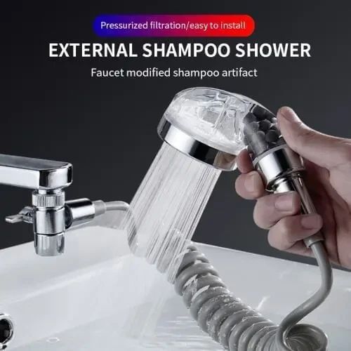 Душевая система на умывальник с турмалином Modified Faucet With external Shower | Зображення 1