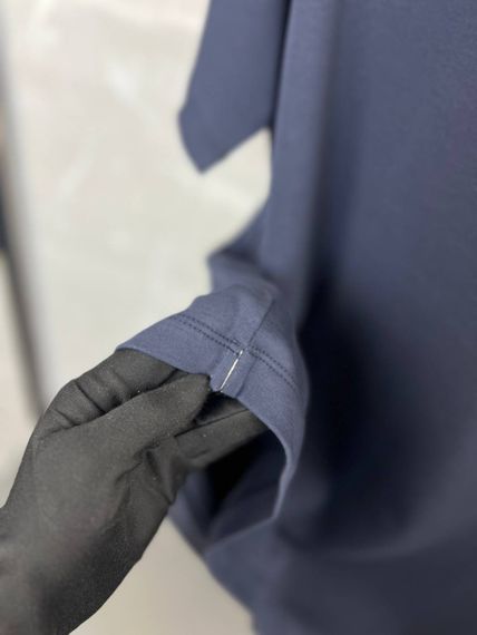 Футболка синя Brunello Cucinelli Classic Logo Dark Blue f693 | Зображення 4
