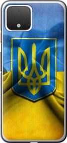 Чехол на Google Pixel 4 Флаг и герб Украины 1 "375u-1755-17620"