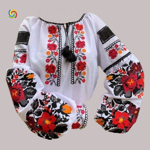 Рубашка Украинская вышиванка  444292211 цвет белый размер XXL/3XL