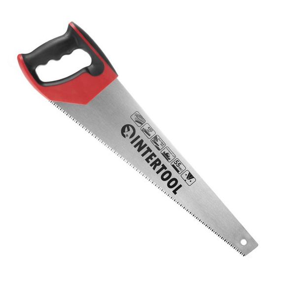 Ножівка для деревини 450 мм з гартованим зубом, потрійне заточування INTERTOOL HT-3105