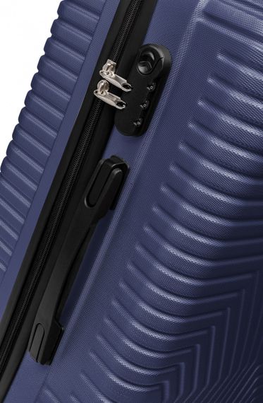 Пластиковый чемодан на колесах большой размер 115L GD Polo синий | Зображення 3