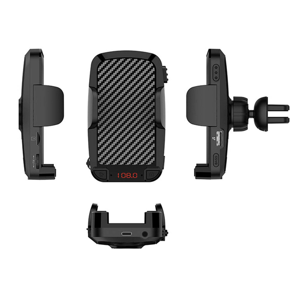 Автомобильный FM ФМ Bluetooth модулятор Terra IQ, трансмиттер, держатель для телефона | Зображення 6