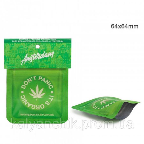 Герметические пакеы Amsterdam | 'Don't Panic' 64x64mm 10шт