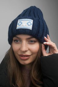 Шапка «Мережка» джинсовый