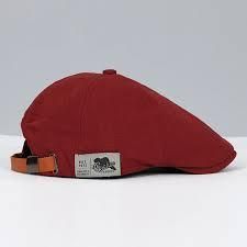 Вінтажний модний однотонний берет Ivy Cap Червоний | Зображення 1